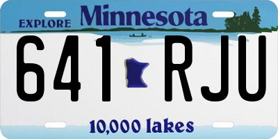 MN license plate 641RJU