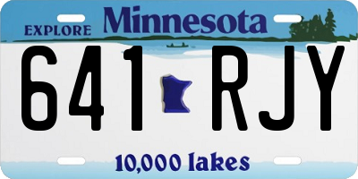 MN license plate 641RJY