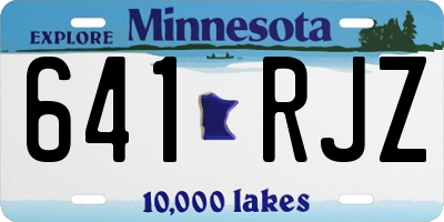 MN license plate 641RJZ