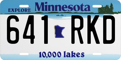 MN license plate 641RKD