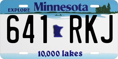 MN license plate 641RKJ