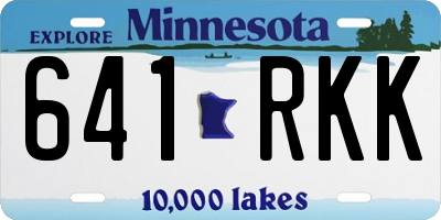 MN license plate 641RKK