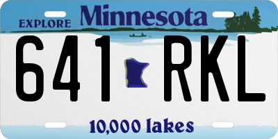 MN license plate 641RKL
