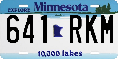 MN license plate 641RKM