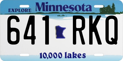 MN license plate 641RKQ