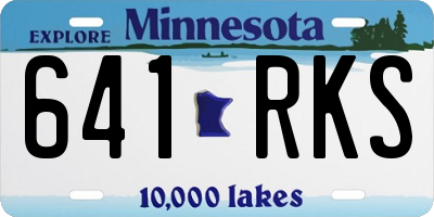 MN license plate 641RKS