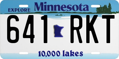 MN license plate 641RKT