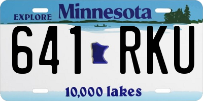 MN license plate 641RKU