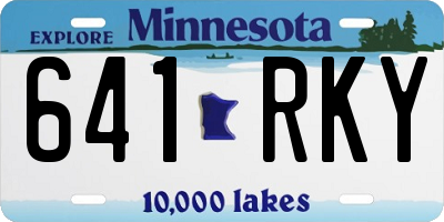 MN license plate 641RKY
