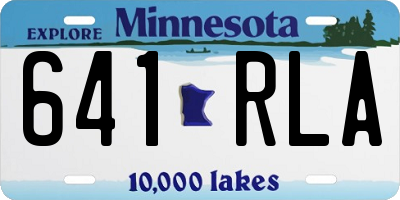 MN license plate 641RLA