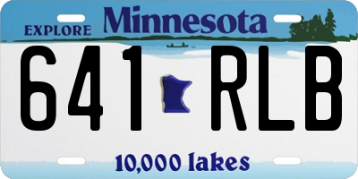 MN license plate 641RLB