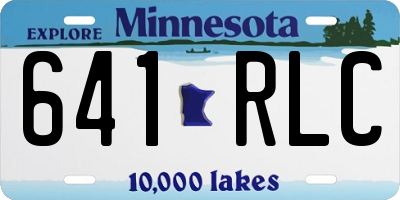 MN license plate 641RLC