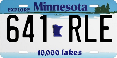 MN license plate 641RLE