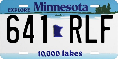 MN license plate 641RLF