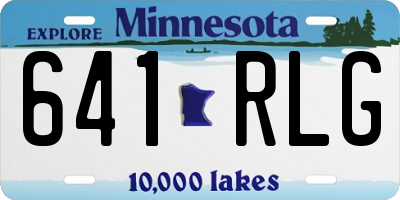 MN license plate 641RLG