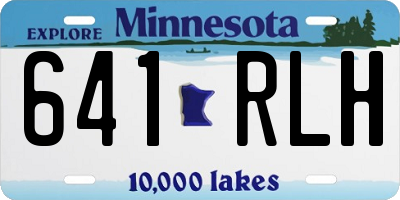 MN license plate 641RLH
