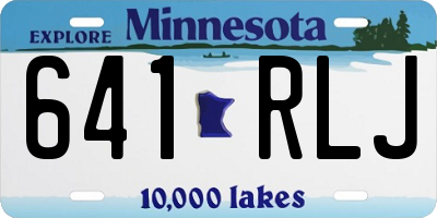MN license plate 641RLJ