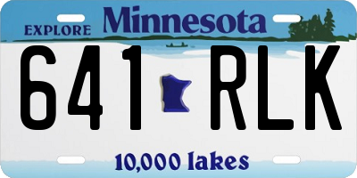 MN license plate 641RLK