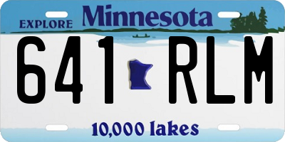 MN license plate 641RLM