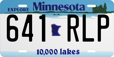 MN license plate 641RLP
