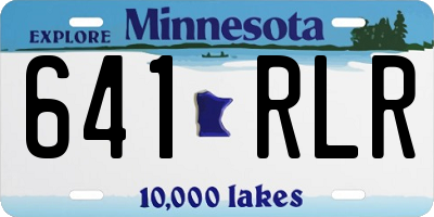 MN license plate 641RLR