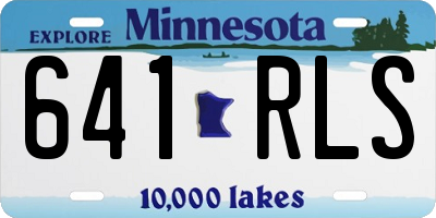 MN license plate 641RLS