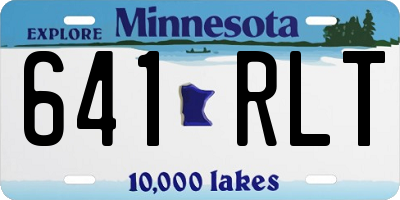 MN license plate 641RLT