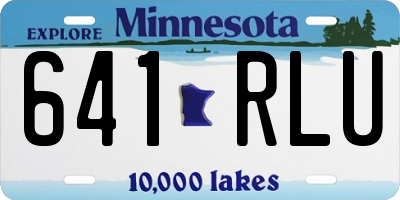 MN license plate 641RLU