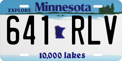 MN license plate 641RLV