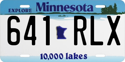 MN license plate 641RLX