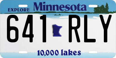 MN license plate 641RLY
