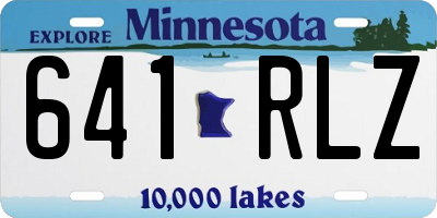 MN license plate 641RLZ