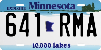 MN license plate 641RMA