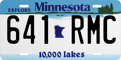 MN license plate 641RMC