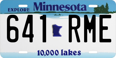 MN license plate 641RME