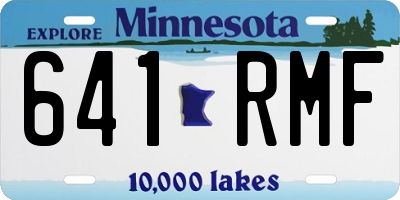 MN license plate 641RMF