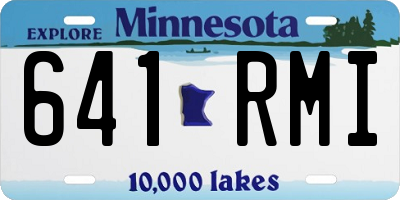 MN license plate 641RMI