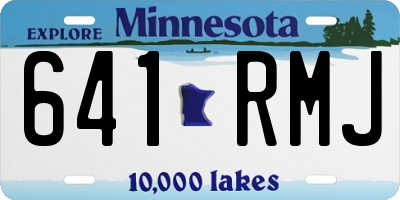 MN license plate 641RMJ