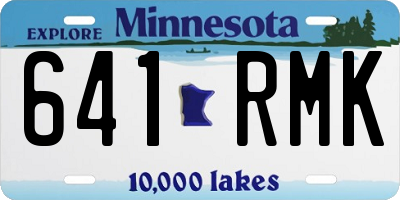 MN license plate 641RMK