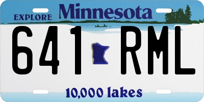 MN license plate 641RML