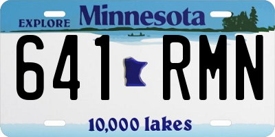 MN license plate 641RMN