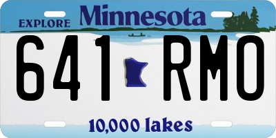 MN license plate 641RMO