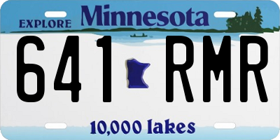 MN license plate 641RMR