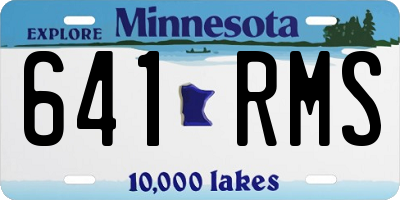 MN license plate 641RMS