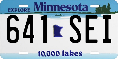 MN license plate 641SEI