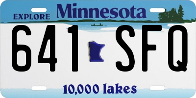 MN license plate 641SFQ