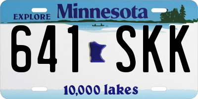 MN license plate 641SKK