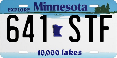 MN license plate 641STF