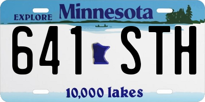 MN license plate 641STH