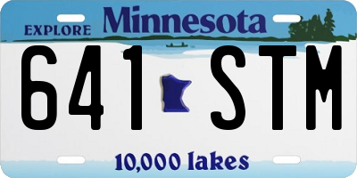 MN license plate 641STM